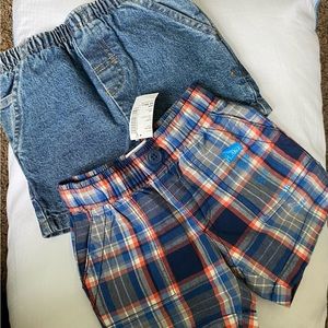 Children’s Place & Faded Glory boy shorts 12-18 and 18 m  nwt used once